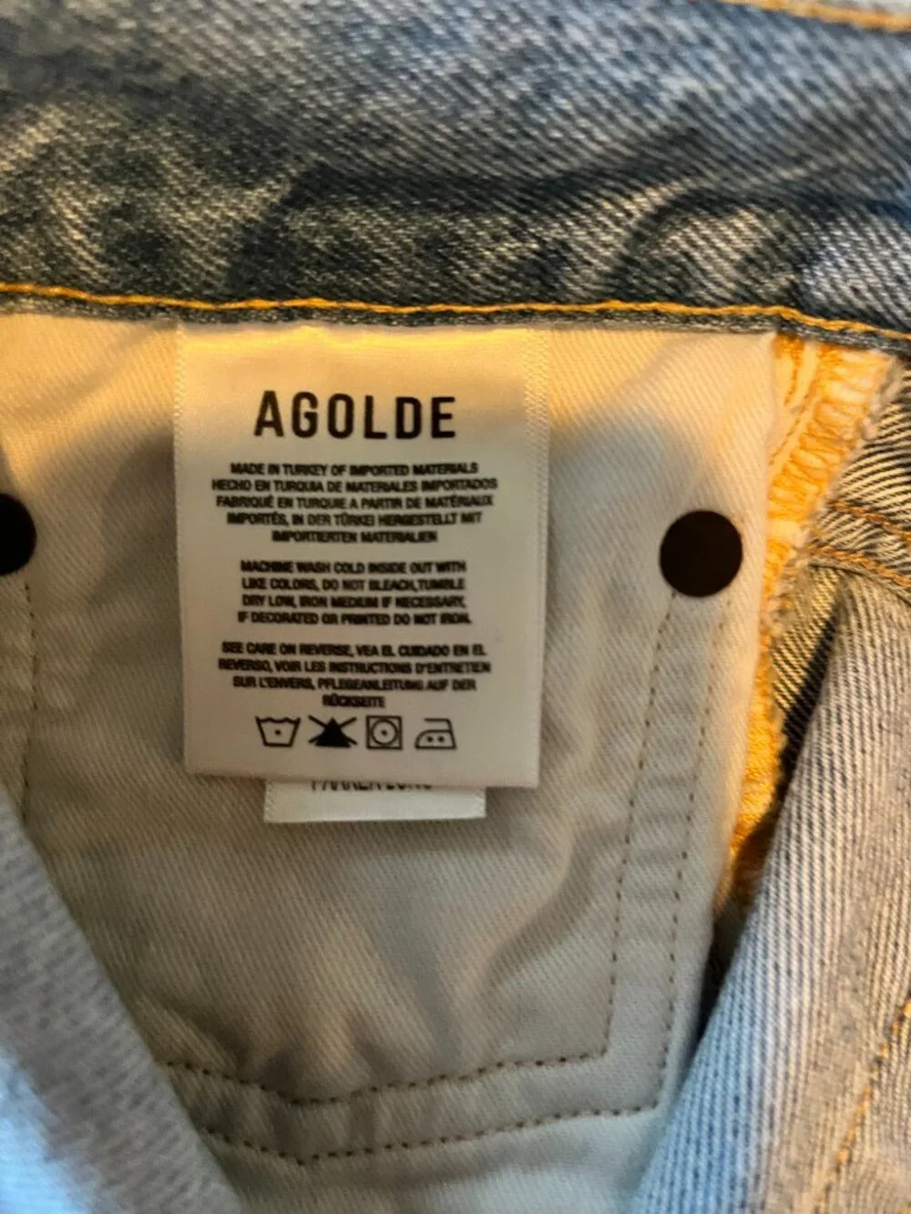 NWT AGOLDE Parker Long Shorts 31 SwapMeet High Rise Distressed Denim